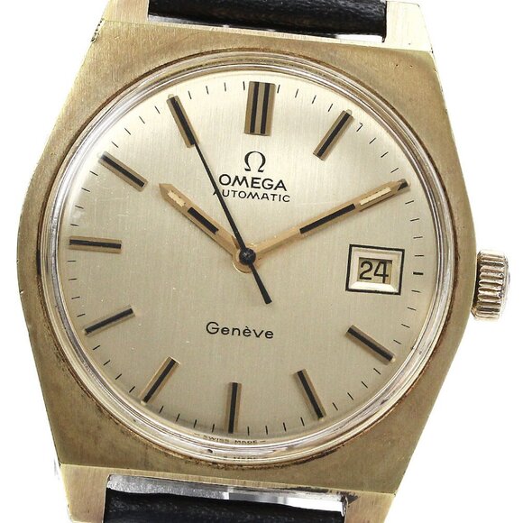 OMEGA Geneve 166.0118 Date Cal.1481 gold Dial Automatic Men's Watch_876934